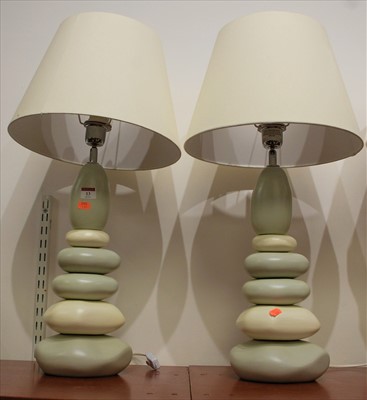 Lot 13 - A pair of large contemporary pebble effect...