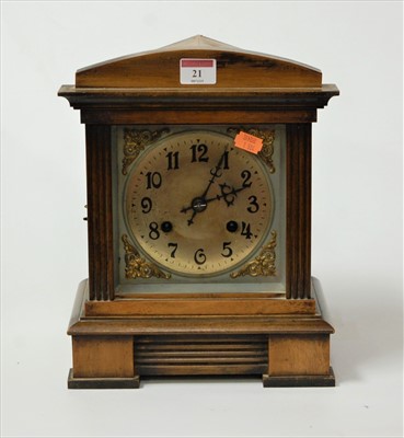 Lot 21 - A late 19th century continental walnut cased...
