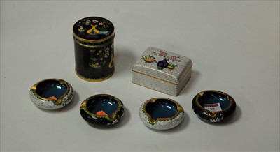 Lot 38 - A modern Japanese cloisonne jar and cover of...