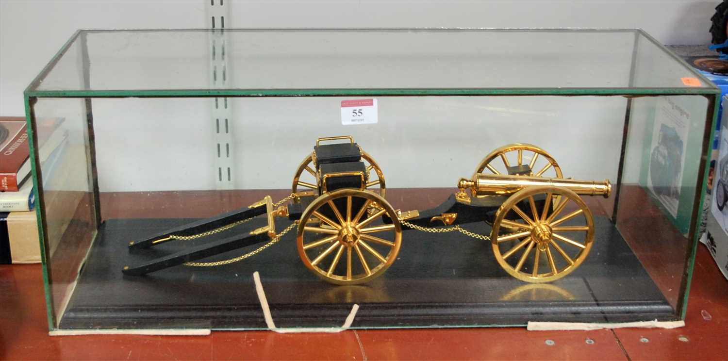 Lot 55 - A large hand built gold plated model of an...