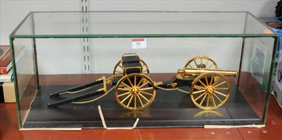 Lot 55 - A large hand built gold plated model of an...