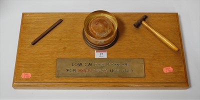 Lot 57 - A novelty plaque 'Low Calorie Pork Pie for...