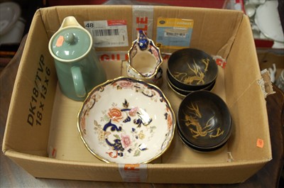 Lot 73 - A box of miscellaneous china to include Masons...