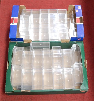 Lot 95 - Two boxes of perspex display cases