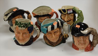 Lot 151 - A collection of six Royal Doulton character...