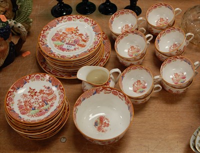 Lot 153 - A Victorian part tea service decorated in the...