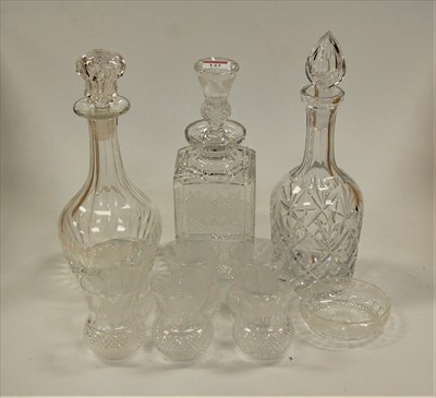 Lot 143 - A set of six cut glass toddy glasses, each of...