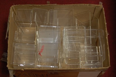 Lot 176 - A box of assorted perspex display stands