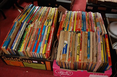 Lot 177 - Two boxes of assorted children's annuals to...