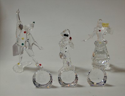 Lot 205 - A collection of six boxed Swarovski crystal...