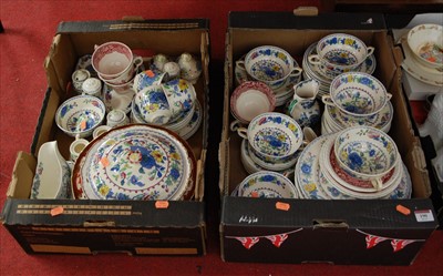Lot 190 - Two boxes of miscellaneous china to include...