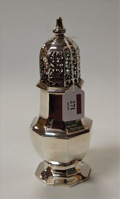 Lot 271 - A large late Victorian silver lighthouse sugar...