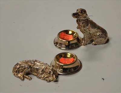 Lot 275 - A matched pair of white metal open salts, each...