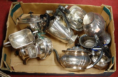 Lot 557 - An early 20th century silver plated four-piece...