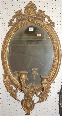 Lot 1118 - A 19th century giltwood and gesso oval...