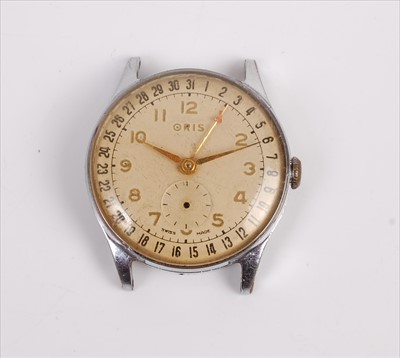 Lot 355 - An Oris Gents steel cased wrist watch, mid...
