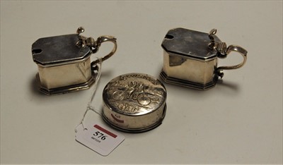 Lot 576 - A matched pair of silver mustards, each of...