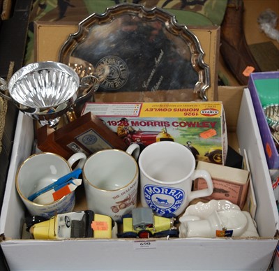 Lot 690 - A box of miscellaneous items to include silver...