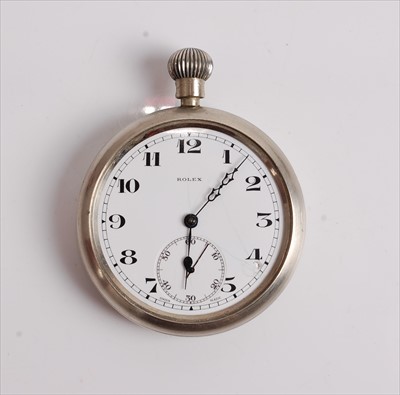 Lot 430 - A gent's Rolex nickel cased pocket watch,...