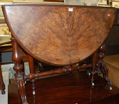 Lot 1212 - A mid-Victorian figured walnut Sutherland...