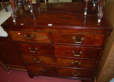 Lot 1213 - An early 19th century mahogany chest of two...