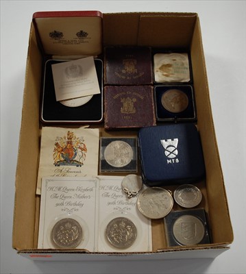 Lot 704 - A collection of coins and medals, to include...