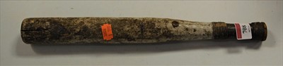 Lot 708 - A turned wooden truncheon, of tapering form,...