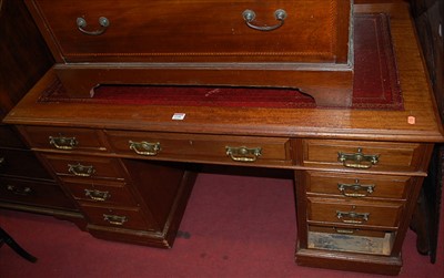 Lot 1248 - A late Victorian mahogany and gilt tooled red...