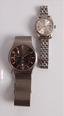 Lot 437 - A gent's Skagen of Denmark titanium cased...