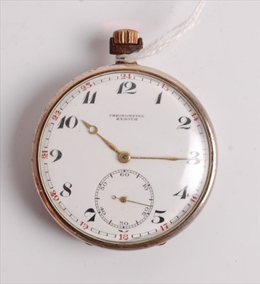 Lot 454 - A Zenith gent's pocket chronometer, steel...