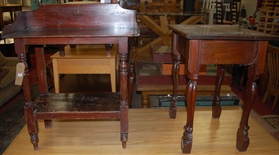 Lot 1279 - A Victorian stained pine three-quarter...