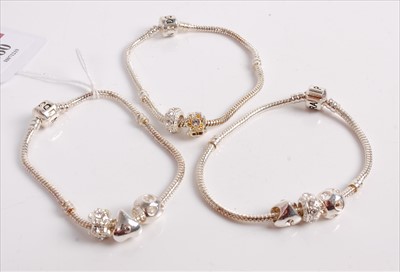 Lot 460 - Three Pandora Links bracelets