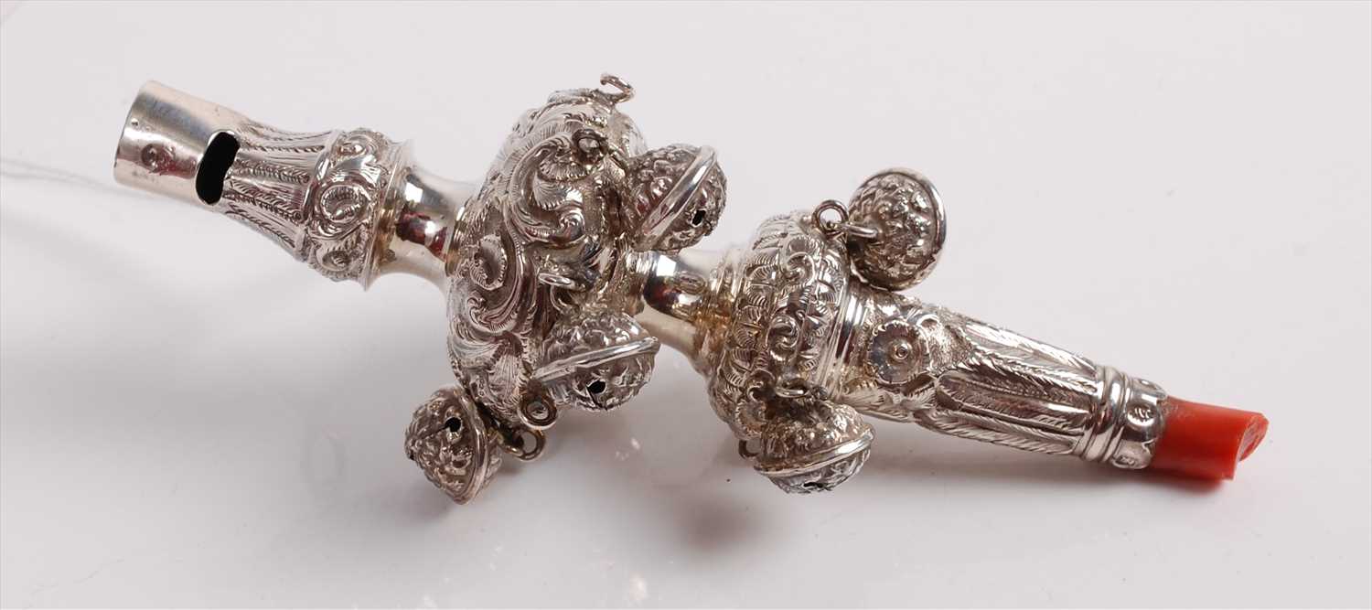 Lot 462 - An early Victorian silver and embossed baby's...
