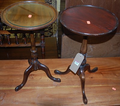 Lot 1360 - Two mahogany circular fixed pedestal low...