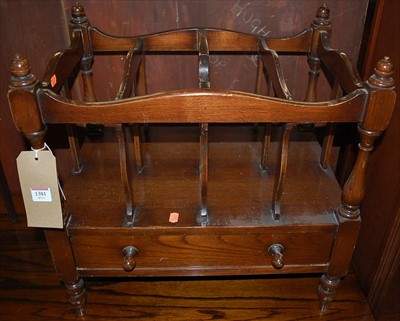 Lot 1381 - A contemporary oak four division Canterbury,...