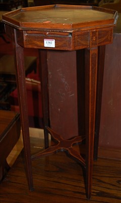 Lot 1382 - A late 19th century mahogany and satinwood...