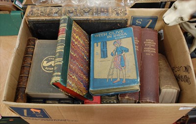 Lot 846 - A collection of leather bound and hard back...