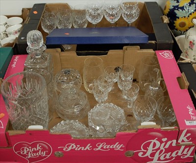 Lot 857 - A collection of cut and pressed glassware to...