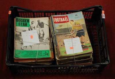 Lot 899 - A collection of football related magazines to...