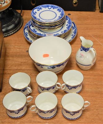 Lot 891 - A Cauldon blue and white part teaset