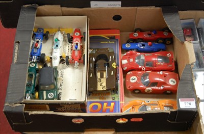 Lot 778 - A collection of slot racing cars to include...