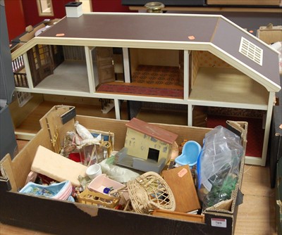 Lot 789 - A Lundby dolls house together with various...