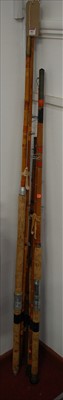 Lot 863 - An early 20th century split cane fishing rod...