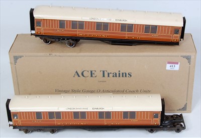 Lot 413 - ACE Trains ref. C/6 pair of Gresley teak...
