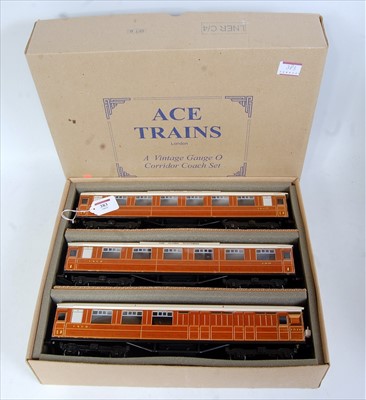 Lot 383 - ACE Trains set of 3 LNER teak Gresley coaches,...