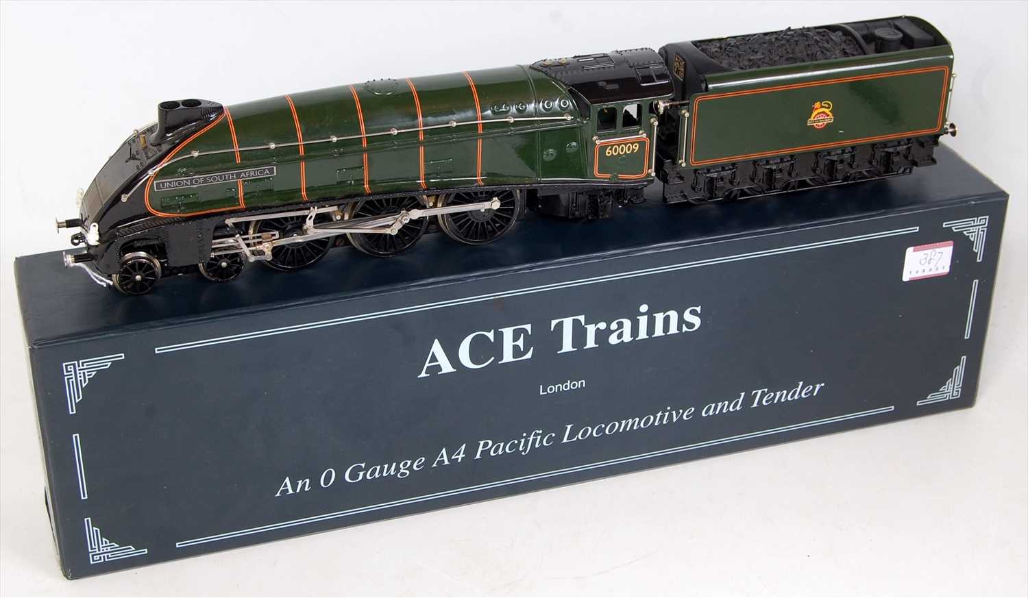 Lot 387 - ACE Trains BR lined green class A4 engine and...