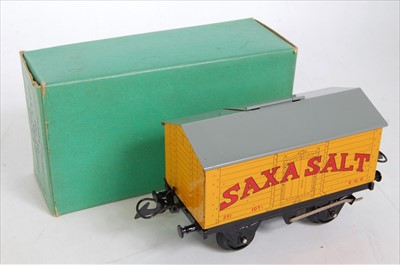 Lot 579 - 1957-69 Hornby Saxa Salt No.5 Wagon (NM-BNM)