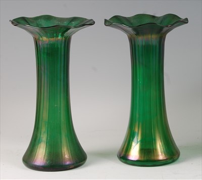Lot 48 - A pair of early 20th century Loetz style...