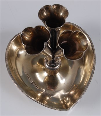 Lot 102 - An Art Nouveau silver novelty trumpet form...