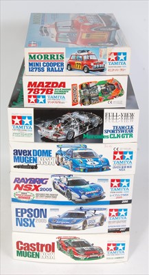 Lot 1528 - Seven various boxed Tamiya 1/24 scale mixed...